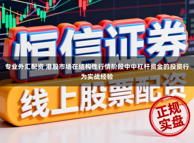 专业外汇配资 港股市场在结构性行情阶段中中杠杆资金的投资行为实战经验